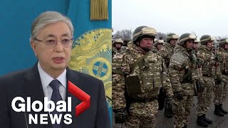 Kazakhstan crisis President Tokayev gives shoottokill orders amid protests [upl. by Eidnyl94]