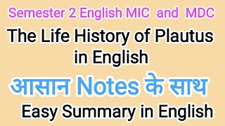 Brief History of Plautus For Semester 2 English MIC and MDC Student with short summary [upl. by Ryle863]