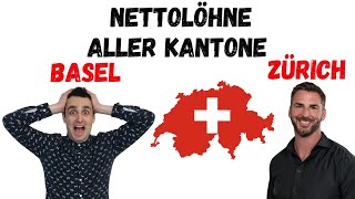 Nettolohn für die Schweiz berechnen🇨🇭Alle Kantone und Steuersätze inkl  Wo ist es am Besten🤑 [upl. by Clifton325]