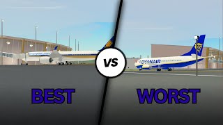 The best flight VS the worst flight in PTFS [upl. by Akessej432]