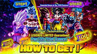 HOW TO GET THE LEGEND FESTIVAL FREE 200 SUMMON TICKETS  HOW TO GET 100 TICKETS FOR 3 LF CHARACTERS [upl. by Tedd]