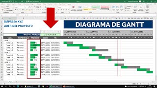 Cómo Crear un DIAGRAMA DE GANTT Interactivo y Dinámico en Excel [upl. by Akkina]