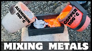 Mixing Molten Metals Together  Cast Iron Casting  Copper  Bronze  ASMR Metal Melting  BigStackD [upl. by Tloh]