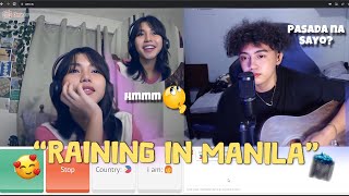 SINGING TO STRANGERS ON OMETV  BEST REACTION RAINING IN MANILA⛈👩‍❤️‍💋‍👨 [upl. by Leahcimal898]