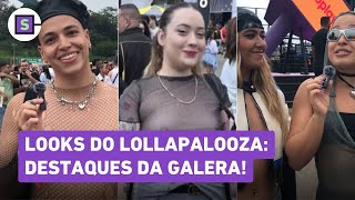 Lollapalooza Looks do público têm peitos livres inspiração em Luísa Sonza e transparências [upl. by Nanor]