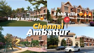 3 bhk villa for sale in Ambattur in 1600 sqft realestate villa [upl. by Nomahs175]