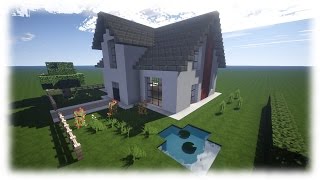 Minecraft Haus Tutorial  Einfamilienhaus NEU Download [upl. by Rhona]