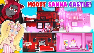 Most AMAZING SANNA And MOODY CASTLE EVER In Adopt Me Roblox [upl. by Annawahs]