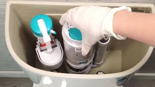 Caroma Maintenance How to Replace the outlet valve seal on a Caroma top button 2piece toilet [upl. by Stanwood652]