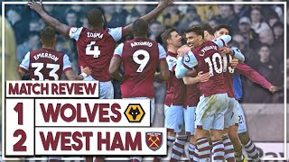 Wolves 12 West Ham  WardProwse scores direct from corner  HUGE VAR CONTROVERSY [upl. by Aymik]