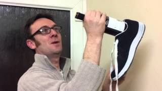 How to open a bottle of wine with a shoe [upl. by Narton]