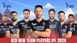 RCB Team Players List IPL 2024  Royal Challengers Bangalore Full Squad 2024  IPL 2024 Cricket Team [upl. by Older]