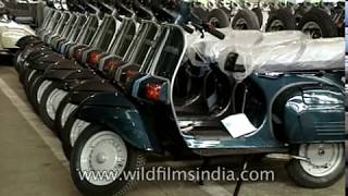 Bajaj Chetak scooter factory in India  two wheelers for the masses archival [upl. by Ielhsa195]