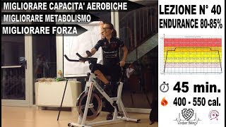 Lezione Spinning  Indoor Cycling Allenamento in Soglia 65 rpm Lez n° 40 [upl. by Aidile]