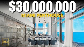 Touring a 30 Million Dollar  Miami Penthouse  Peter J Ancona [upl. by Ellehsem]