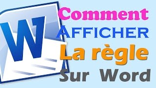 Afficher la règle sur un document word [upl. by Ariak]