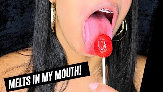 ASMR Cherry BLOWPOP Lollipop  Intense Mouth Sounds  Sucking  Slurping Sounds Candy [upl. by Elizabeth]