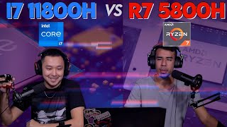 Intel Core i7 11800H vs Ryzen 7 5800H  Principais diferenças [upl. by Ydnolem]