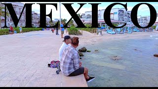 Playa del Carmen Mexico 5th Avenue Walking Tour [upl. by Hazen]