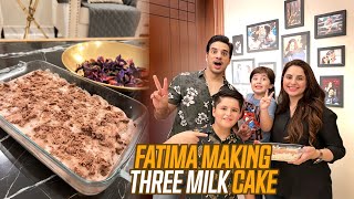 Making Three Milk Cake For Kids  Easy Recipe  Fatima Effendi  Kanwar Arsalan [upl. by Akcimat800]