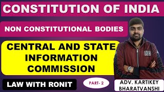 Non Constitutional Bodies  भारतीय राजनीति PART2 For All Competitive Exam constitution upsi [upl. by Nonnahsal]