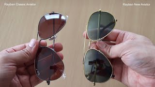 Rayban classic aviator vs new aviator vs frank ii titanium [upl. by Bekelja]