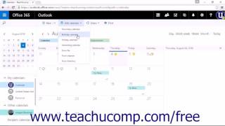 Outlook on the Web Tutorial Managing Multiple Calendars Microsoft Training [upl. by Aiva]