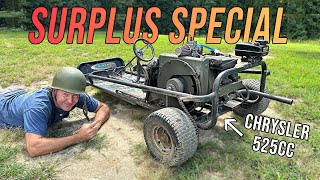 We Built a MILITARY 4 Cylinder Go Kart for Cheap [upl. by Aihsiek]