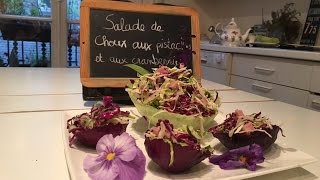 Salade de Choux aux Pistaches et Cranberries [upl. by Dorette]