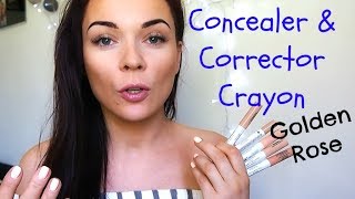 GOLDEN ROSE Concealer amp Corrector Crayon  test na żywo [upl. by Imefulo266]