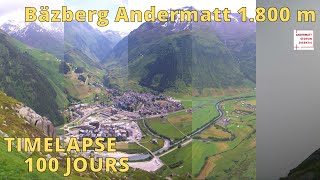 Andermatt  Gemsstock ⏩ Timelapse 100 jours [upl. by Arty326]