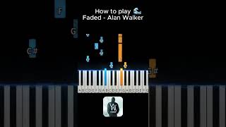 Alan Walker  Faded piano tutorial pianotutorial faded alanwalker shorts [upl. by Esil]