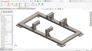 SolidWorks Weldments tutorial Structural member Gusset End Cap Trim Extend [upl. by Alessandro784]