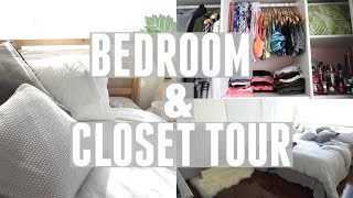 Bedroom  Closet Tour  White amp Minimalistic [upl. by Aryhs750]