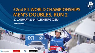 RELIVE  Mens Doubles Run 2  52nd FIL Luge World Championships 2024  Altenberg GER [upl. by Ashti857]