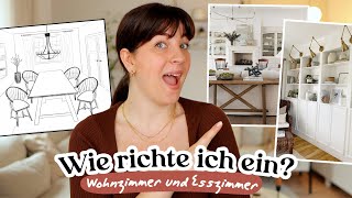 Ich plane unsere EINRICHTUNG  Wohnzimmer amp Esszimmer Raumgestaltung  ICH GESTALTE EURE WOHNUNG UM [upl. by Behlke490]