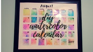 DIY WATERCOLOR CALENDAR [upl. by Lolande]