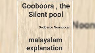 Gooboorathe Silent pool by Oodgeroo Noonuccal summary in Malayalam [upl. by Alpers166]