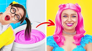 Wie färbt man sich die Haare pink Radikales Makeover und angesagte BeautyHacks [upl. by Ahsekahs]