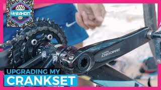 Palit Crankset  from 1x to 2x setup Octalink Alivio to Hollowtech Deore ft J Works [upl. by Aikyt500]