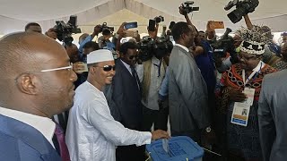 Chadian ruler Mahamat Deby Itno casts ballot in polls set to end military rule [upl. by Nwahsem]