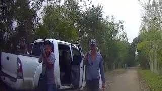 Armed men stop tourists in Mexico  Full Front Facing dash cam [upl. by Attikin]