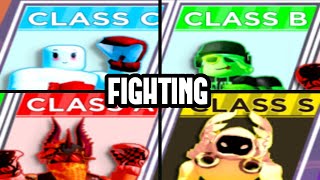 Fighting in every class Roblox Boxing League [upl. by Aihceyt561]