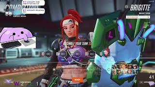 200 IQ BRIGITTE VIOLET BRIGITTE TOP 500 GAMEPLAY OVERWATCH 2 SEASON 10 [upl. by Ydniahs]