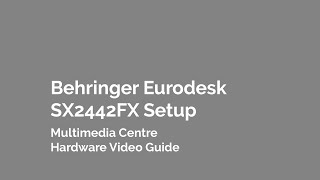 Behringer Eurodesk SX2442FX Sound Desk Setup [upl. by Narud123]