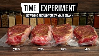 Sous Vide Steak TIME EXPERIMENT  How long should you cook your STEAK [upl. by Asilad286]