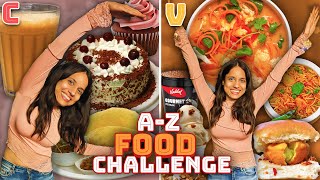 Eating In Alphabetical Order for 24 HOURS A to Z Food Challenge [upl. by Neerehs]