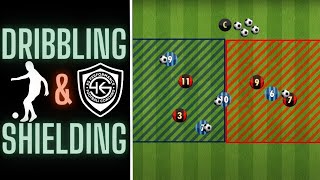 Dribbling amp Shielding Drill  U7 U8 U9 U10  FootballSoccer [upl. by Parry25]