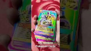 my rainbow Pokemon cardsThe undefeatable red gx card hp 7500000 [upl. by Asiralc302]