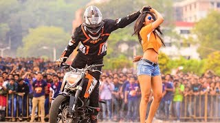 awesome bike stunts you must see  ktm duke 200 and 390  ktm bike stunt in india  HD [upl. by Gokey382]